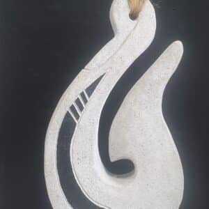 Fish  Hook Large- Fletched in Black