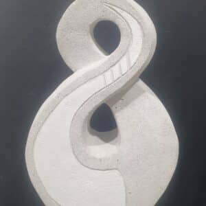 Infinity Twist Large Fletched in White SOLD